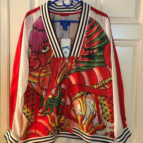 Adidas dragon print jacket Clearance